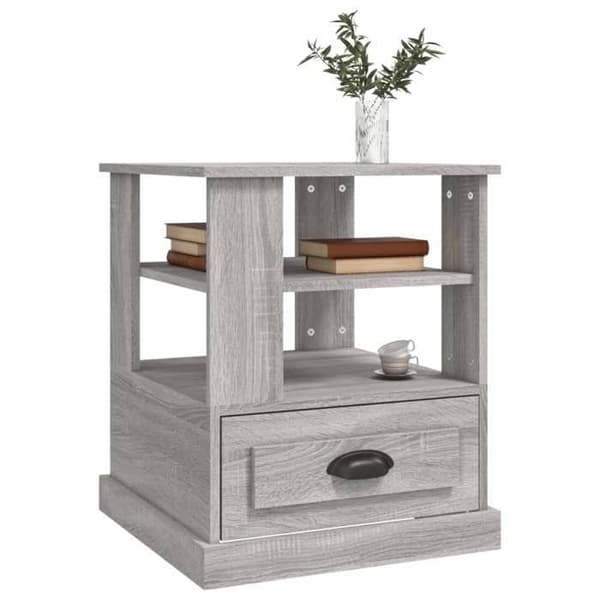 Maison Exclusive - Sidebord sonoma grå 50x50x60 cm ingeniørtræ