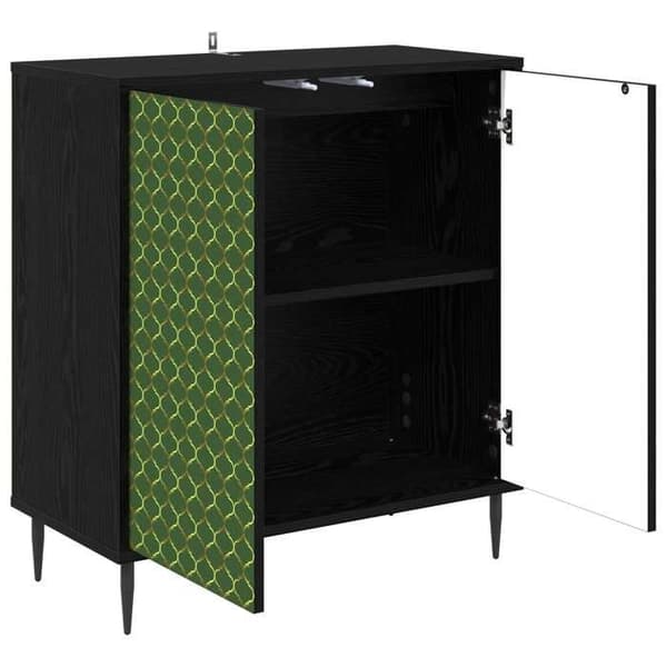 Maison Exclusive - Buffet GELEEN Sort eg 69 x 33 x 76 cm Ingeniørtræ