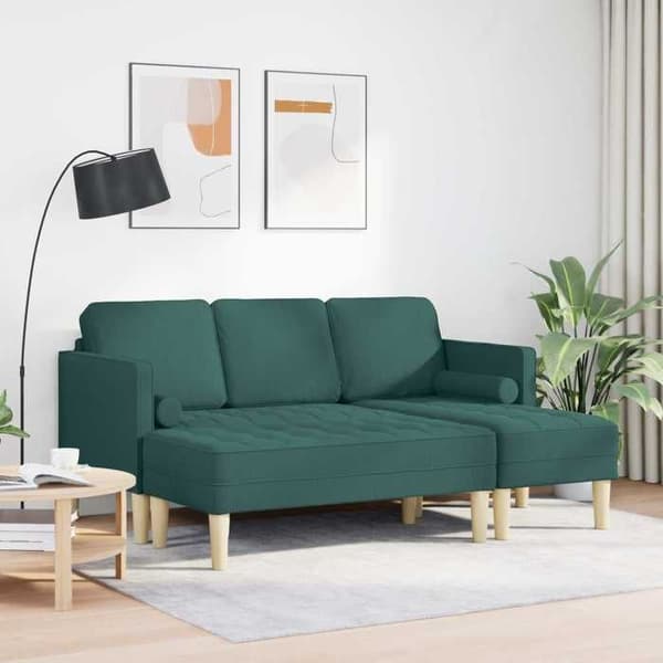 Soffgrupp - EXKLUSIVT HEM - Modulär - Mörkgrön - Andningsbart polyester - Träram Mörkgrön