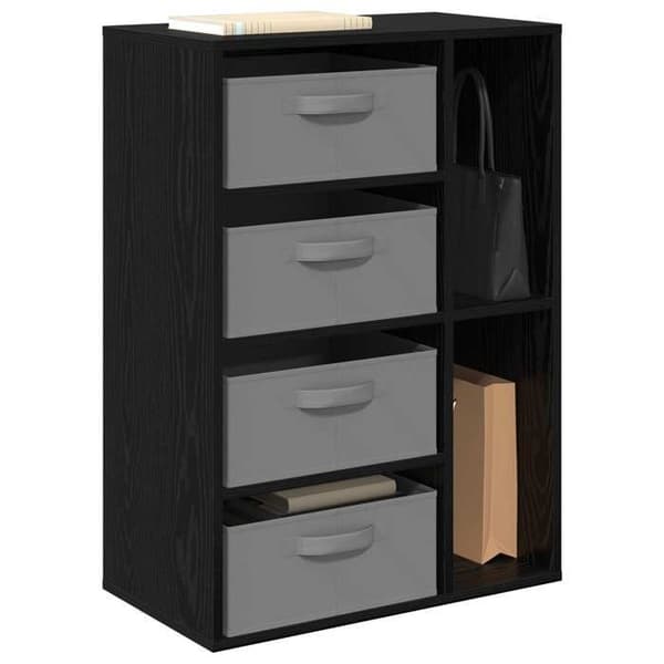 Maison Exclusive - Buffet Sort egetræ 60 x 33,5 x 84 cm svart ek