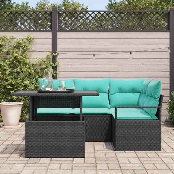 Maison Exclusive - 5-delars trädgårdsoff-set 4-sits