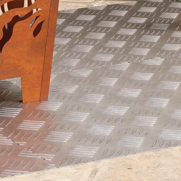 Maison Exclusive - Nez de marche 4 pc 100 x 50 cm Silver Aluminium Rektangulär