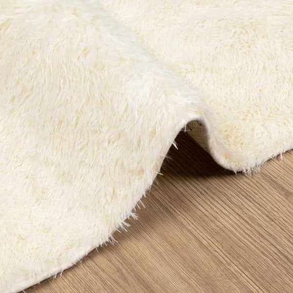 Shaggy tæppe - MAISON EXCLUSIVE - NAVARRA - Creme - 60x100 cm - Antiskrid polyester Grädde