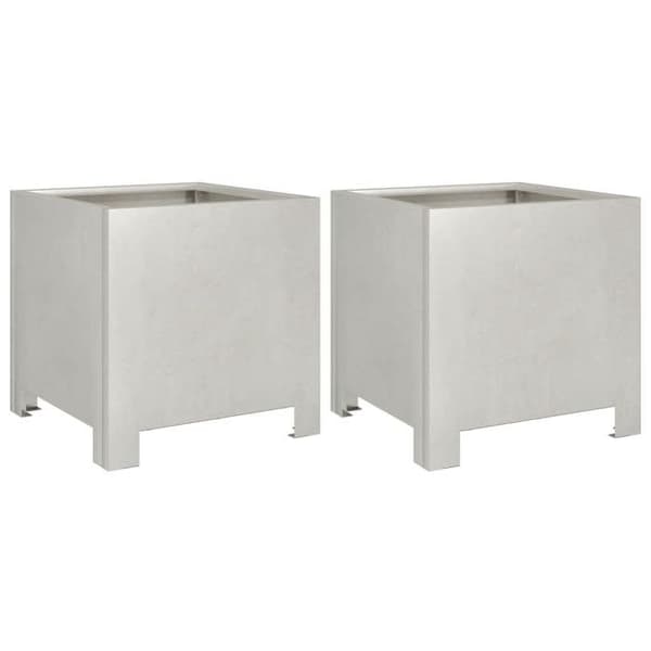 Maison Exclusive - Blomsterkummer 2 stk 30x30x30 cm rustfrit stål