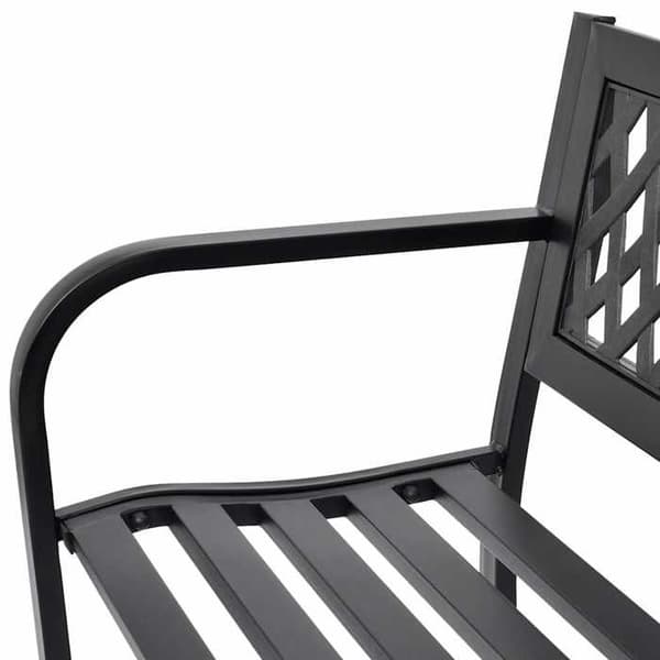 Havemøbel - EKSKLUSIV HUS - 118 cm - Stål - PVC Ryg - Sort Svart