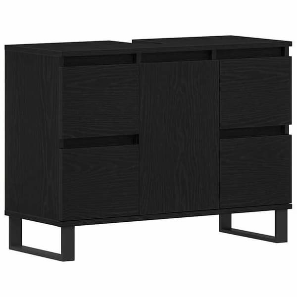 Maison Exclusive - Badeværelsesskab Sort eg 80 x 33 x 60 cm svart ek