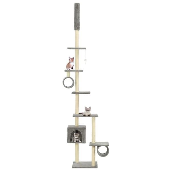 Maison Exclusive - Kattträd med sisal klöstrumpor 260 cm Grå grå