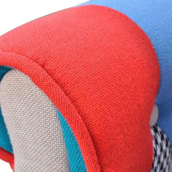 Fåtölj - Patchwork - 100% polyester tyg - Gul - Ergonomisk sits i skum