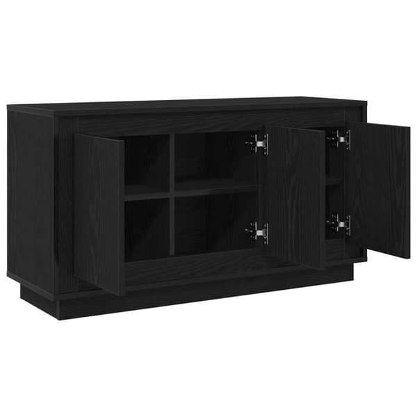 Maison Exclusive - Buffet Sort egetræ 102 x 35 x 55 cm Ingeniørtræ
