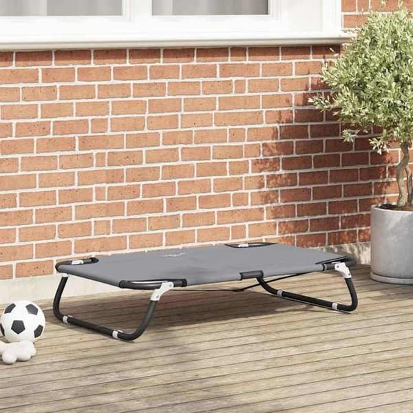 Maison Exclusive - Hundeseng 70 x 46 x 18 cm Lys grå stål