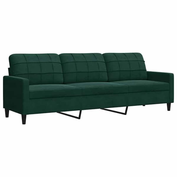 Maison Exclusive - Soffa 3-sits Grön mörk 210 cm Sammet