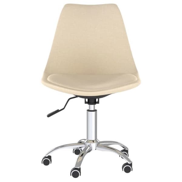 Maison Exclusive - Snurrande matstolar set om 4 Creme Tyg