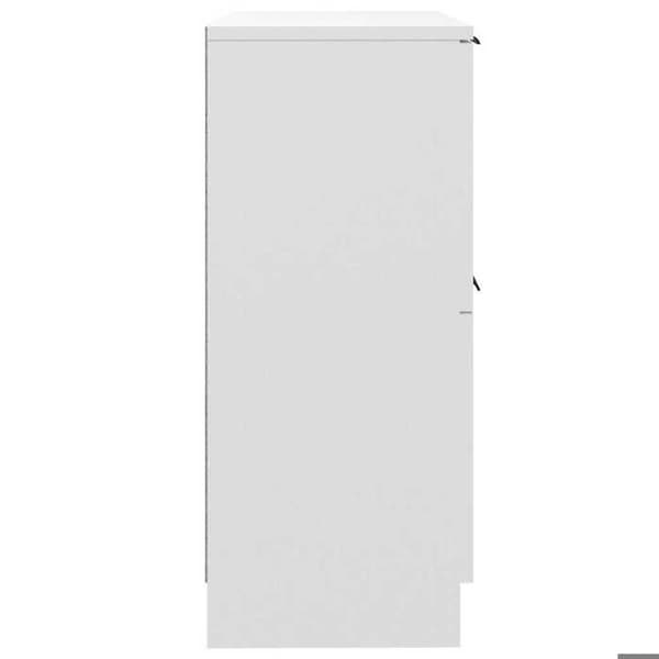 Maison Exclusive - Buffeter 2 stk hvid 30x30x70 cm ingeniørtræ