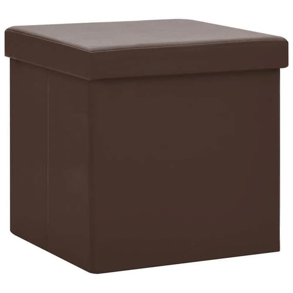 Maison Exclusive - Fällbar förvaringspall Brun PVC