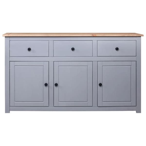 Buffet - Panama - Harmaa - Massiivipuu - 135 x 40 x 80 cm Grå