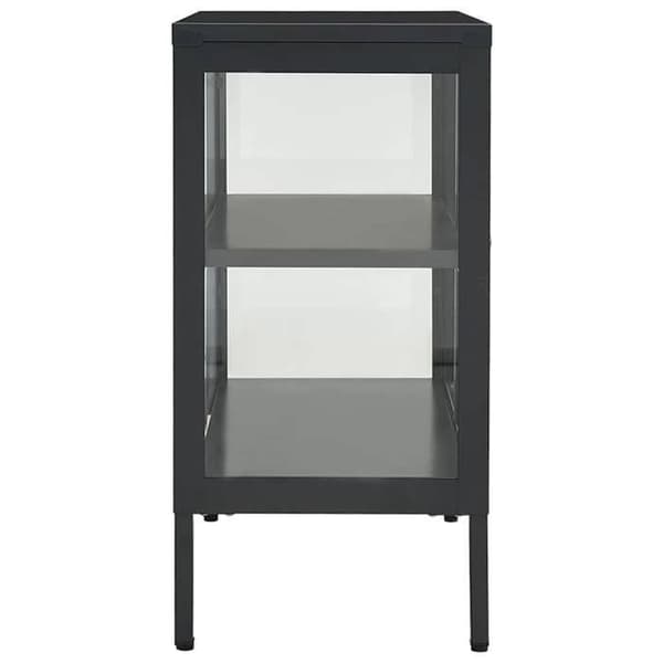 Maison Exclusive - Buffé Anthracite 70x35x70 cm Stål och glas