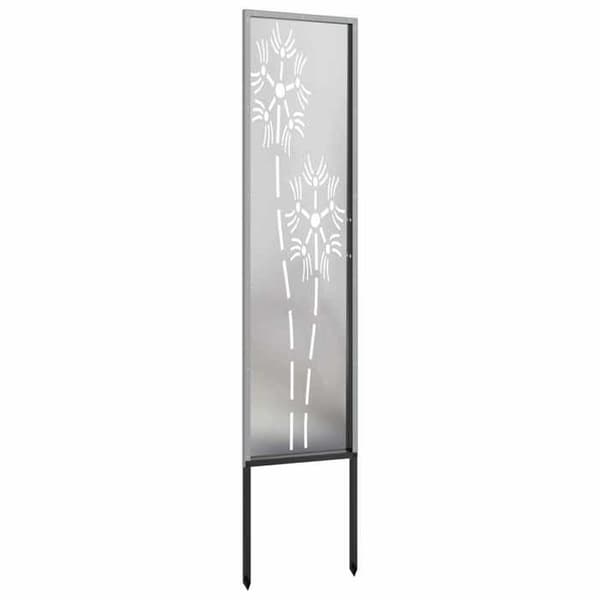 Trädgårdsskärm - EXKLUSIV HEM - Rektangulär - Matt stål - Silverfärgad - 32 x 140 cm Silver