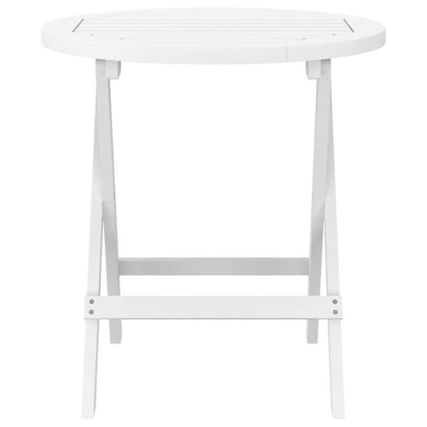 Maison Exclusive - Sammenklappeligt havebord hvid Ø 46 cm solid akacietræ