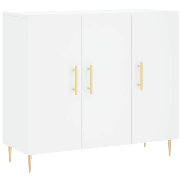 Maison Exclusive - Buffé vit 90x34x80 cm ingenjörsträ