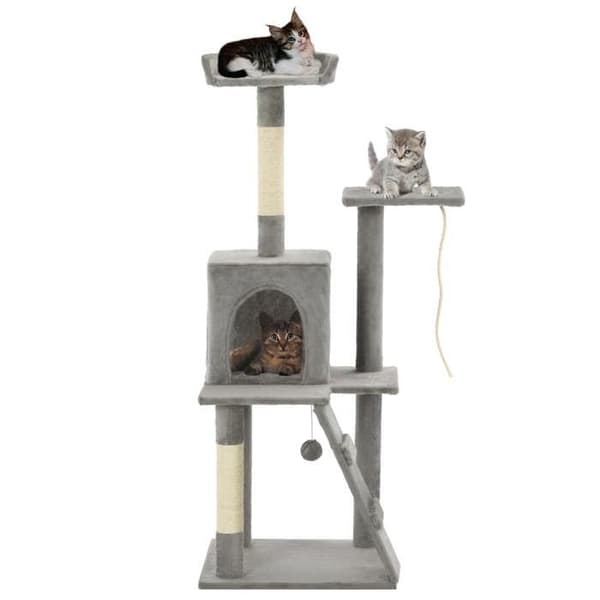 Maison Exclusive - Kattträd med sisal klöstrumpor 120 cm Grå Grå