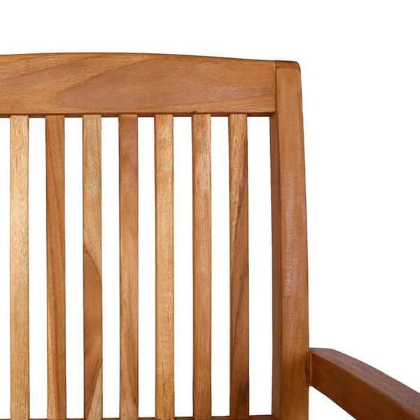 Maison Exclusive - Stapelbara trädgårdsstolar i set om 2 i solid teakträ