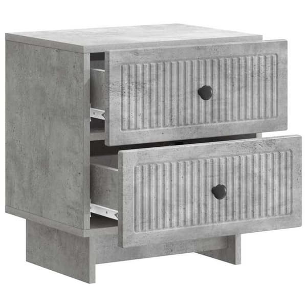 Maison Exclusive - Natbord 2 stk Grå beton 43 x 34,5 x 47,5 cm