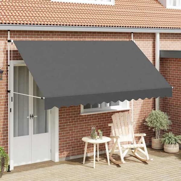 Maison Exclusive - Manuell utdragbar markis 350 cm Antracit antracit