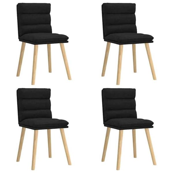Maison Exclusive - Matstolar set om 4 svart tyg