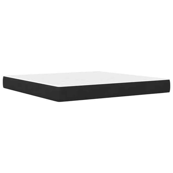 Maison Exclusive - Sängram med madrass Svart 200 x 200 cm Sammet