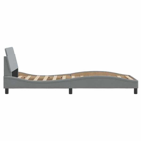 Maison Exclusive - Dover-harmaa sänkykehys 90x190 cm kangas ljusgrått