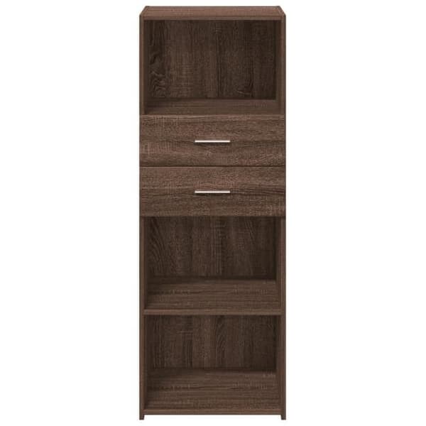 Maison Exclusive - Buffé hög ek brun 45x42,5x124 cm ingenjörsträ