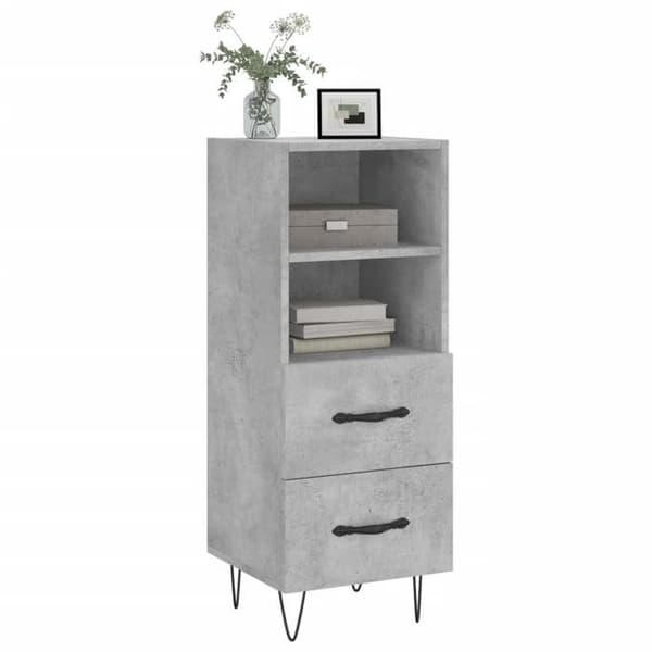 Maison Exclusive - Buffé Grå betong 34,5x34x90 cm Ingenjörsträ