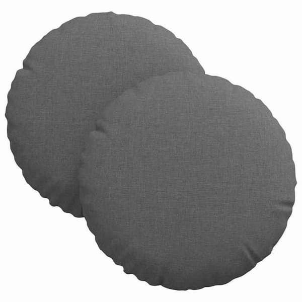 Maison Exclusive - Sittkuddar 2 st Tyg Mörkgrå Ø30 x 13 cm Mörkgrå