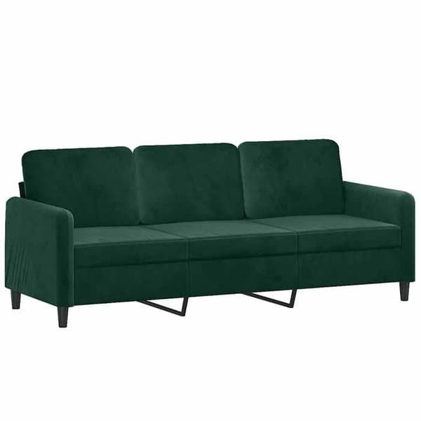 Maison Exclusive - 3 kpl tummanvihreä samettisohvasetti