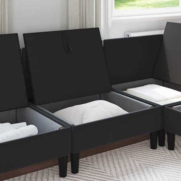 Maison Exclusive - Mellem sofa med opbevaring i sort velour
