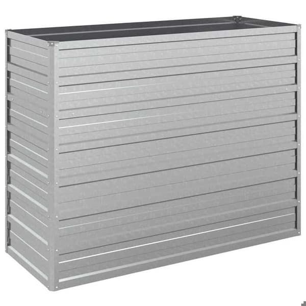 Maison Exclusive - Hævet havebed 100x40x77 cm Galvaniseret stål Sølv