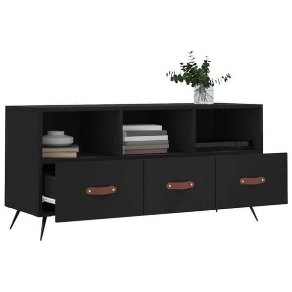 Maison Exclusive - Sort TV-møbel 102x36x50 cm i ingeniørtræ