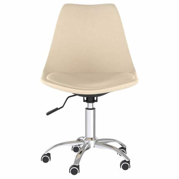 Maison Exclusive - Snurrande matstolar set om 2 Creme Tyg