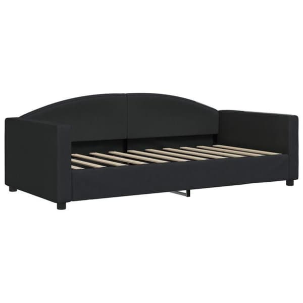 Maison Exclusive - Sovesofa med udtræksseng sort 90x190 cm stof