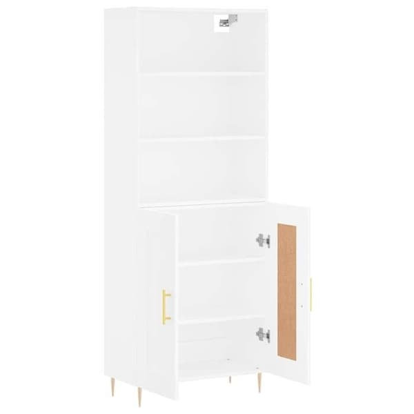 Maison Exclusive - Buffé hög Vit 69,5x34x180 cm Ingenjörsträ Vit
