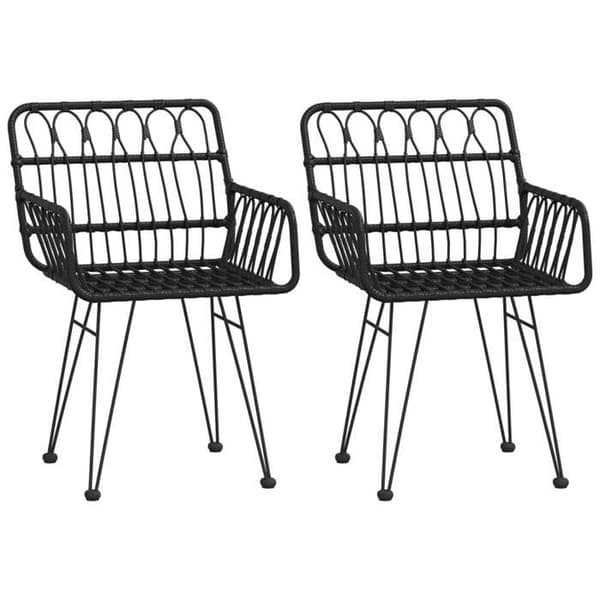Maison Exclusive - Trädgårdsset 3 delar Svart Flätad Resin