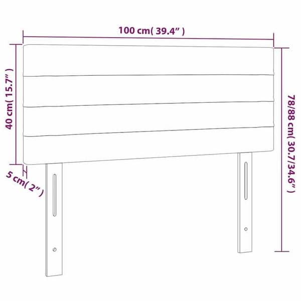 Maison Exclusive - Mörkblå sänggavel 100x5x78/88 cm Sammet