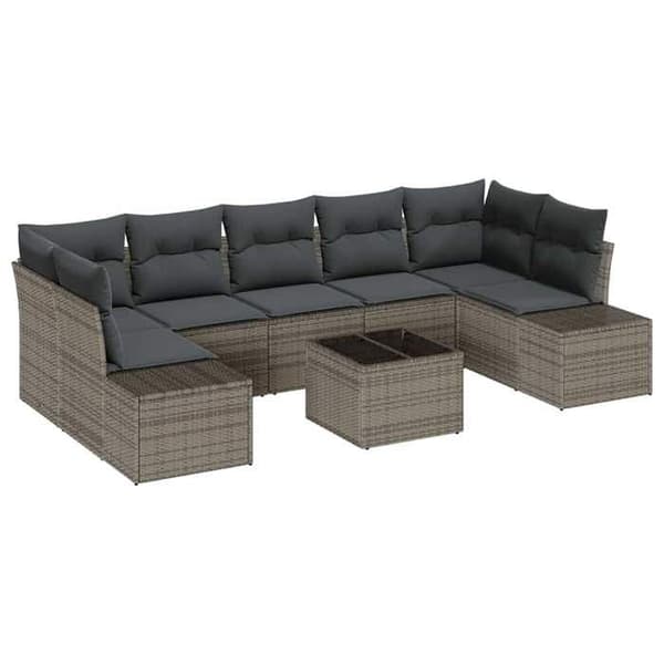 Maison Exclusive - 8 stk. have-sofa sæt i grå polyrotin