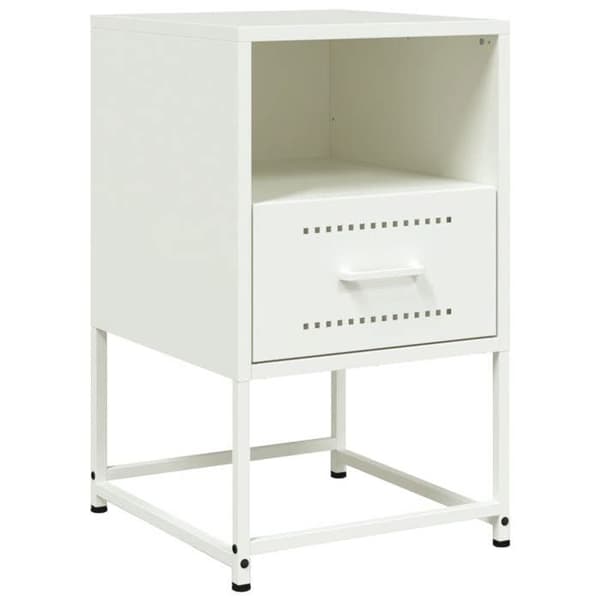 Maison Exclusive - Sängbord 2 st vit 36x39x60,5 cm stål