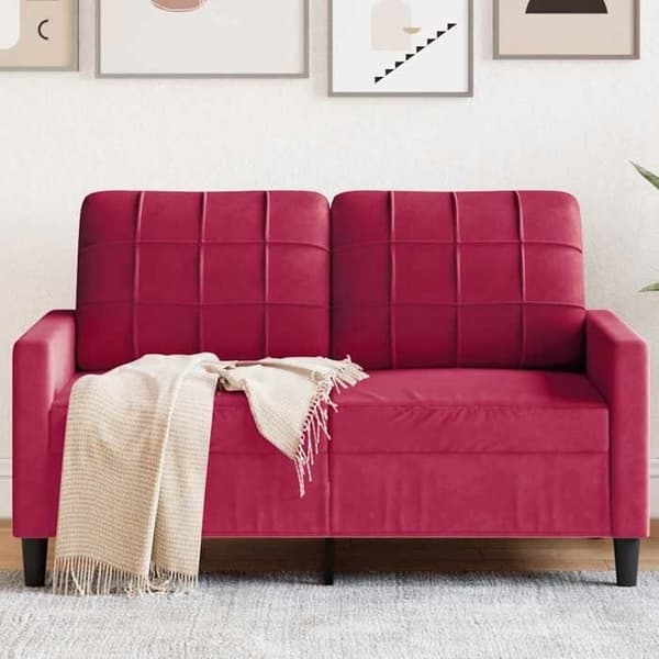 Maison Exclusive - 2-paikkainen sohva Bordeaux-punainen 120 cm Sametti