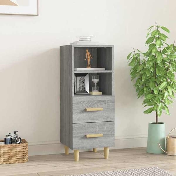 Maison Exclusive - Buffet Sonoma grå 34,5x34x90 cm Ingeniørtræ Grå