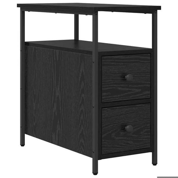 Maison Exclusive - Natbord 2 stk Sort eg 30 x 60 x 60 cm