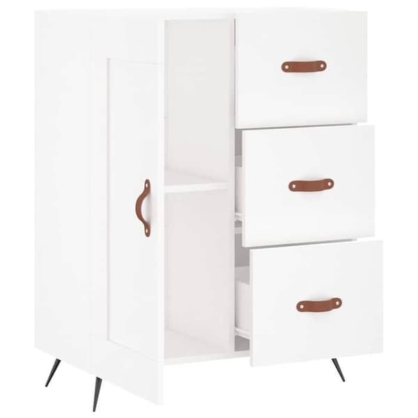 Maison Exclusive - Vit buffé 69,5x34x90 cm ingenjörsträ