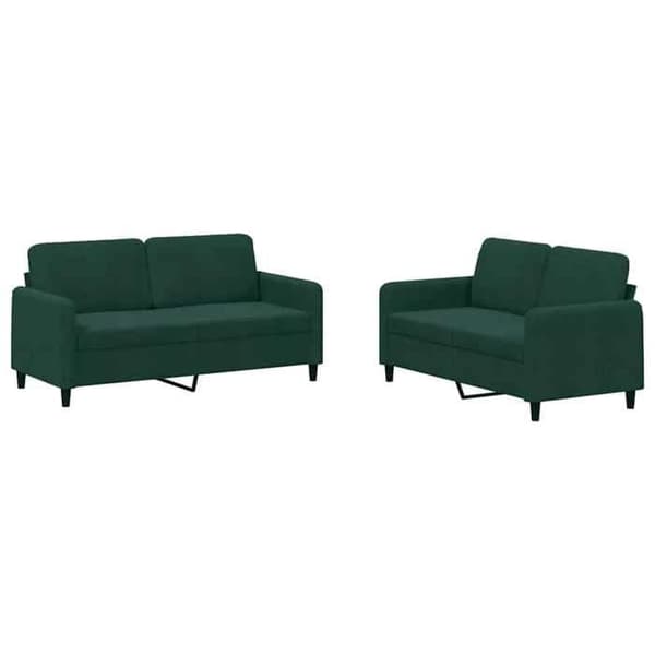 Maison Exclusive - Set med 2 soffor i mörkgrön sammet Mörkgrön