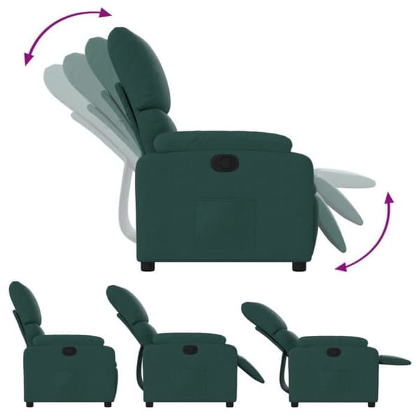 Maison Exclusive - Mørkegrøn Recliner Stol i Stof